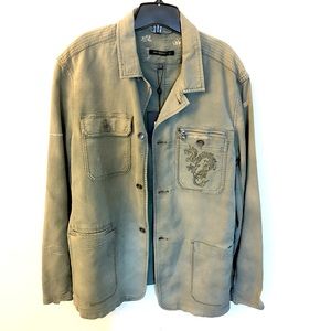 John Varvatos Field Jacket with Dragon